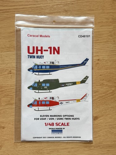 Decals caracal models 1n - decals, uh-1n