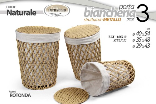 Ceste porta biancheria tonde - 3,