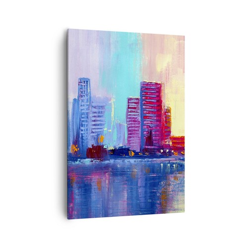 Quadro tela 70x100cm città - quadro,