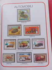 FRANCOBOLLI DA COLLEZIONE TEMATICA "AUTO TRENI NAVI" 