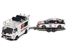 1:18 Otto Mobile AUDI Quattro Rally Set TDC Mouton + VW LT + Set Rimorchio OT418