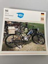 NSU 100 Rapida Bici Donna 1936 Porta Carte Motocicletta Di Collezione Atlas