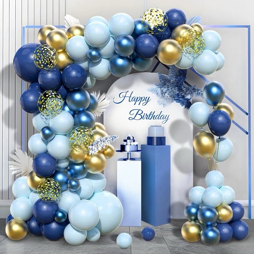 Set palloncini oro - oro, blu