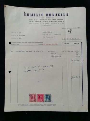 Fattura milano erminio - milano,