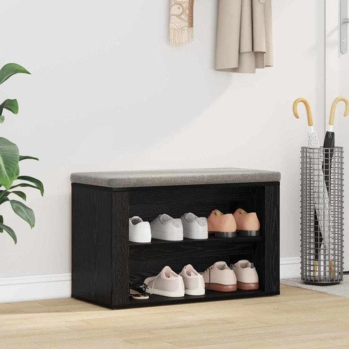 Vidaxl scarpiera rovere nero - vidaxl,
