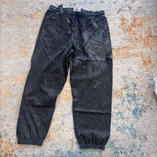 SUPREME FW23 STONE ISLAND SWEATPANT SPIDERWEB BLACK M XL