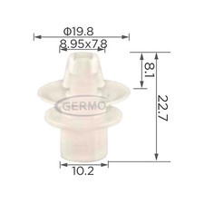 10 x Clip di fissaggio