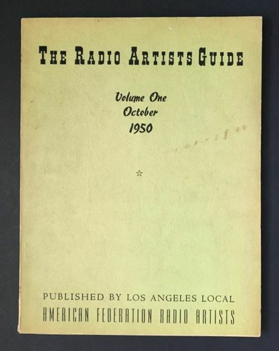1950 radio artists guide - radio,