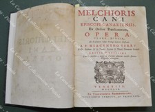 Teologia. MELCHIORIS CANI