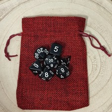 Dadi neri giochi ruolo set - di,
