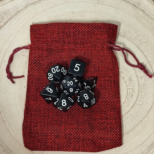 Dadi neri giochi ruolo set - giochi,
