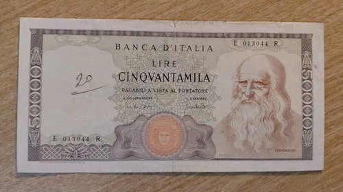 Italia banconota 50 - italia,, 50.000