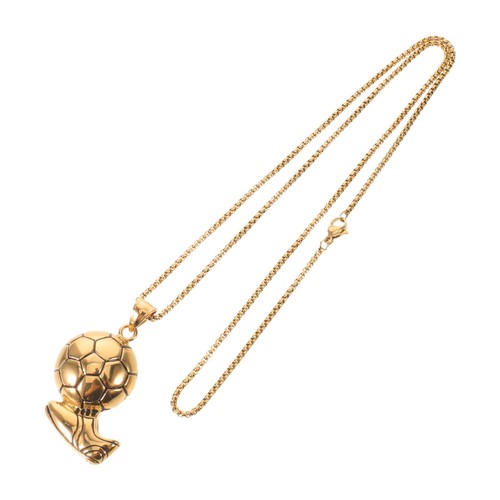 Collana calcio dorata - ,
