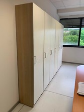 armadio ad 1 anta struttura impiallacciato betulla + anta colore bianco IKEA