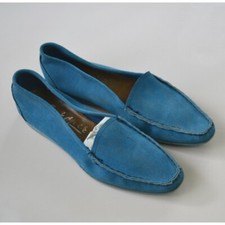 SCARPE  PELLE  N° 36 / 36,5  COLORE AZZURRO