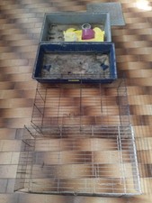 2 Gabbie Usate Trixie Cavie Conigli con 2 ciotole e 1 gioco regalo SOLO RITIRO