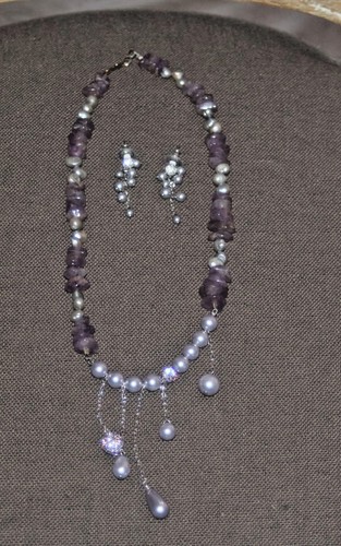 Collana orecchini cristalli - collana, e