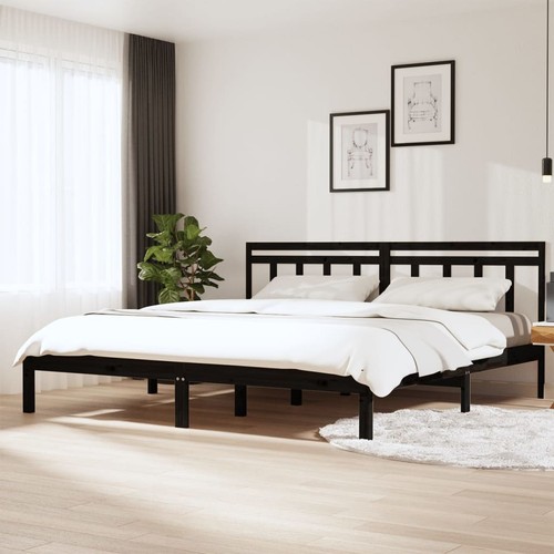 Vidaxl giroletto nero legno - giroletto, in