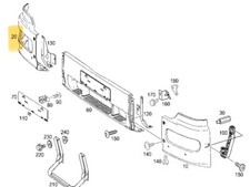 MERCEDES TRUCK LKW ATEGO 970/972 Paraurti anteriore, Dx OEM A9738800570 7354