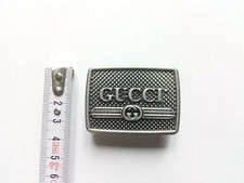 FIBBIA GUCCI COLOR ARGENTO ANTICATO CON LOGO-GUCCI BUCKLE ANTIQUED SILVER E LOGO