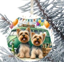 Yorkshire Terrier cane da appendere Bauble regalo decorazione Natale 