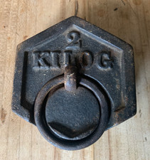 ANTICO PESO ESAGONALE IN GHISA