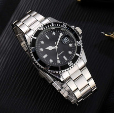  Black Men's Stainless Steel