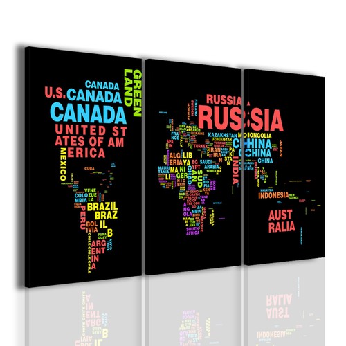 Quadri moderni world map - quadri,