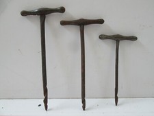 3 VECCHIE ANTICHE TRIVELLE  PER LEGNO  ATTREZZI DA LAVORO ARTIGIANATO MESTIERI