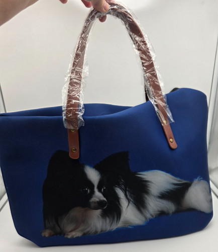 Borsa mano blu neoprene - borsa,