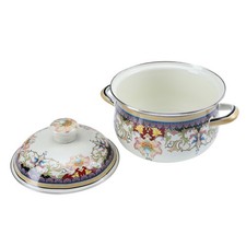  Pentola Per Brodo Zuppe Gli Stimelli Della Cucina Smalto Stockpot Fondo Piatto