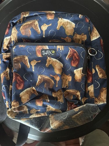Zaino sax blu stampa cavallo - sax,