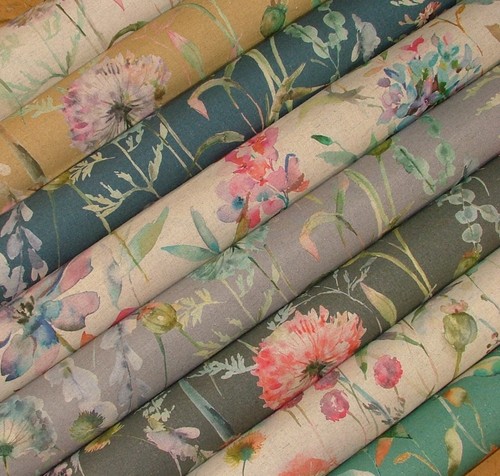 Ortensia lino misto cotone - e,