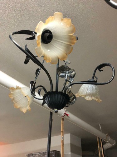 Lampadario fiori ferro - a, 3