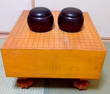 Go-Board giapponese Goban con gambe gioco IGO include pietre Go Old Vintage #409