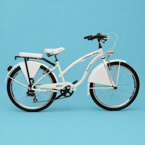 Bici cruiser bianco - 26,