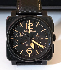 Bell & Ross BR 03-94 Cronografo-42mm-Aviazione-Data-Scatola + Documenti+Ricondizionato