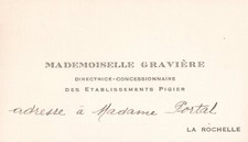 Ancienne carte visite - carte, mlle