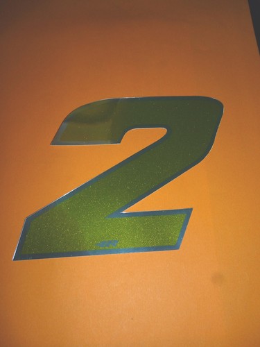 Adesivi numero giallo - numero, 2