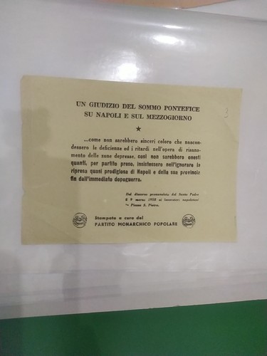 Volantino partito monarchico - volantino,