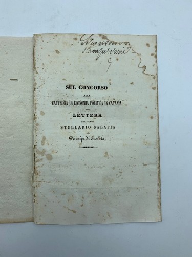 Sul concorso alla cattedra - , di