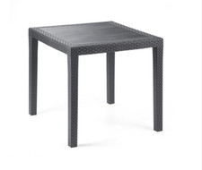 TAVOLO DA GIARDINO KING 80x80 IN POLIPROPILENE EFFETTO RATTAN