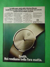 MOVADO ZENITH ORO GRIGIO ULTRAPIATTO Pubblicità 1 pagina 1973 OROLOGIO 