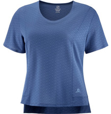 T-shirt Salomon 2020 donna Elevate Aero maglietta da corsa denim scuro
