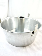 Vintage Comet Angel Food Cake PAN 10x4" rotondo 2 pz tubo alluminio teglia da forno FrShip