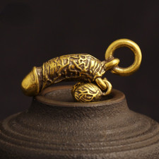 Brass Male Penis Keychain