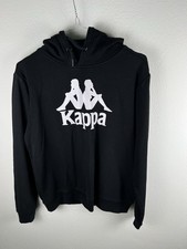 Kappa Felpa Nera con cappuccio taglia S Uomo