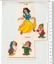 Biancaneve Snow White disney 50s Art deco cals italy loose decals decalcomanie