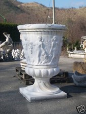 VASO CALICE IMPERIALE DA GIARDINO PER ESTERNO INGRESSO IN CEMENTO MARMO E PIETRA