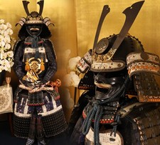 Armatura di ferro samurai giapponese Yoroi 63 pollici Mokko Kamon Crest Maedate Kabuto Shogun